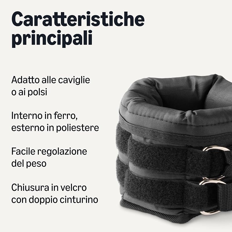 , pesi regolabili per caviglia e polso per donne e uomini, 1.13 kg ciascuno, set di 2