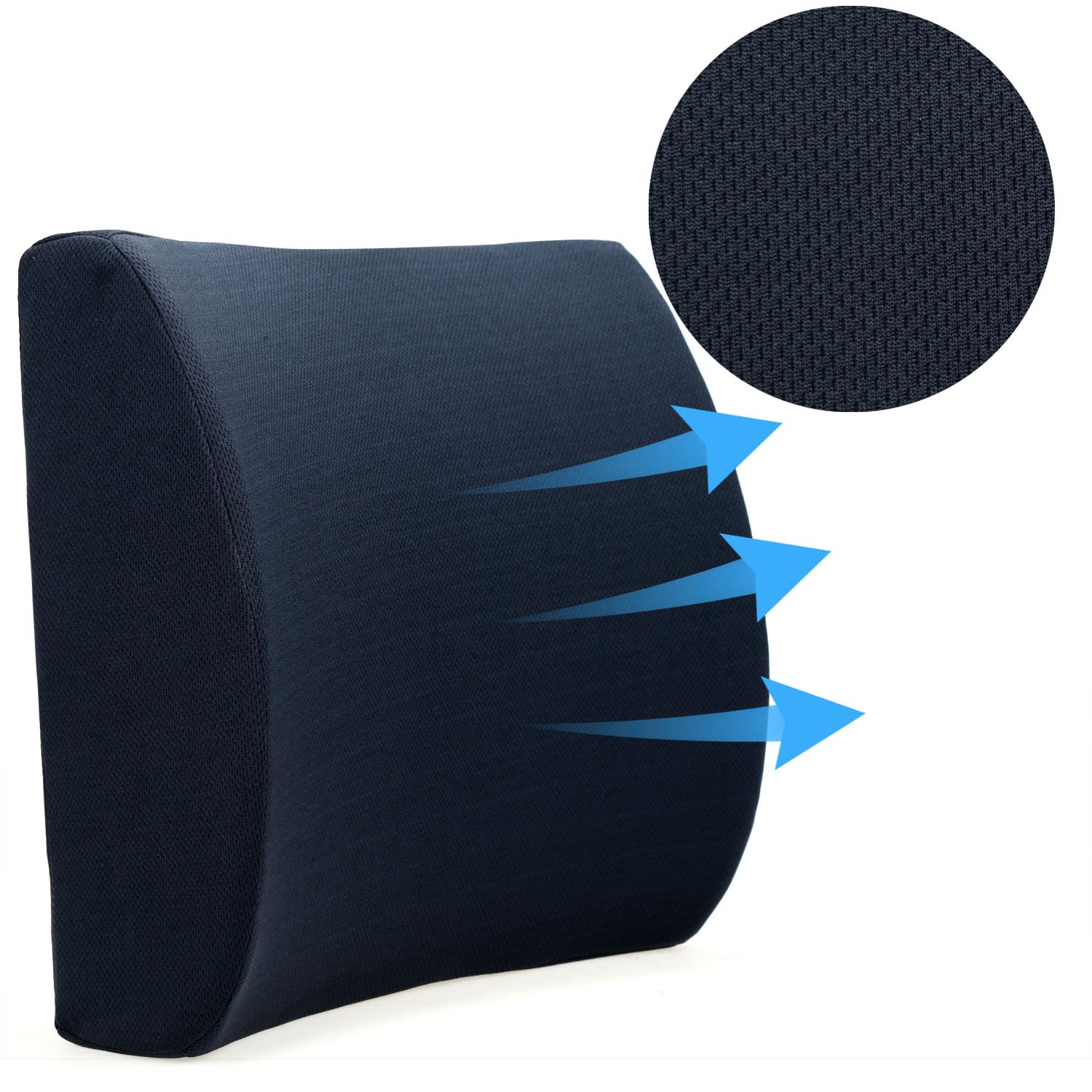 Lumbar Support Cushion Pillow with Memory Foam MidLower Back Pain