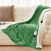 JET'S HOME Heated Blanket 50"x60" - ETL Certified Flannel Electric Blanket Throw Machine Washable Heating Throw with 9 Heating Levels 10 Hours Adjustable Auto-Off (Grove Green)