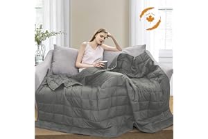 Maple Down Weighted Blanket for Adult 20 lbs Heavy Blanket, King Size, 7-Layer Cooling Weighted Blanket, 100% Cotton with Gla