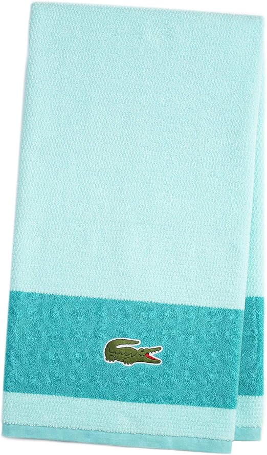 Amazon Com Lacoste Match Towels 30x52 Beach Glass Home Kitchen