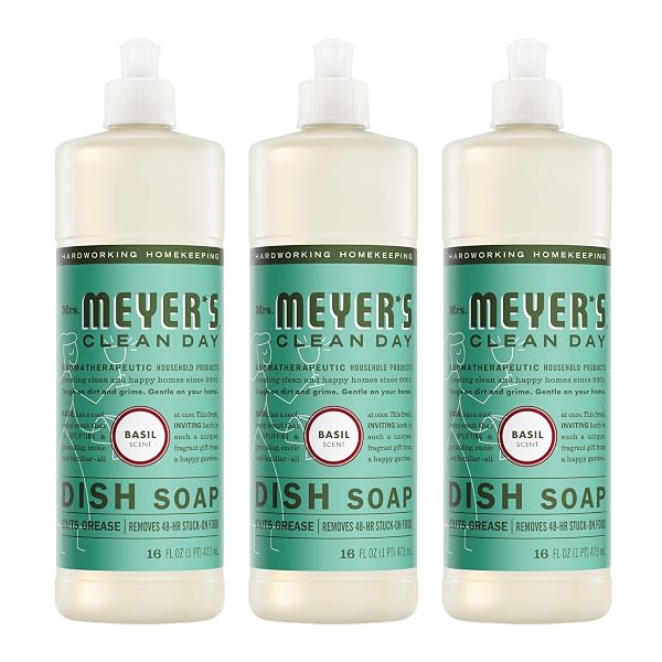 MRS. MEYER’S CLEAN DAY LIQUID DISH SOAP, BASIL...