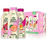 Saint James Iced Tea - Organic Black & Green Tea - Non GMO, Gluten Free, Low Calorie & Low Sugar - Party Variety Pack, 12 Pack (16 fl oz each)