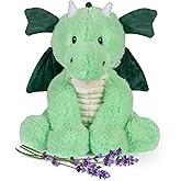 Daniel Dragon - Microwavable & Weighted Plush Stuffed Animal - Heated Plushie for Warmth - Cute, Soft, Cozy Toy for Adults & Children (Boys, Girls, & Toddlers) by Warm Pals