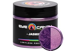 Eye Candy Premium Mica Powder Pigment “Jasmine” (50g) Multipurpose DIY Arts and Crafts Additive | Woodworking, Epoxy, Resin, Paint, Soap, Natural Bath Bombs, Nail Polish (Jasmine, 50G)
