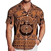 Mens Halloween Costume Shirts Short Sleeve Cosplay Hawaiian Shirt