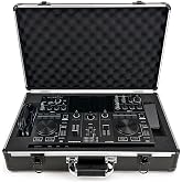 ANALOG CASES Denon DJ Prime GO+ Case - Ultra-Lightweight UNISON Hard Case | Ultra-Lightweight and Durable Aluminum Case, Die-Cut Foam Padded Interior With Cable Storage Space, Comfortable Padded Handle
