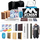 XCMAN Complete Ski Snowboard Tuning and Waxing Kit with Waxing Iron,Universal Wax,Edge Tuner,Brush,Wax Scraper,Ptex