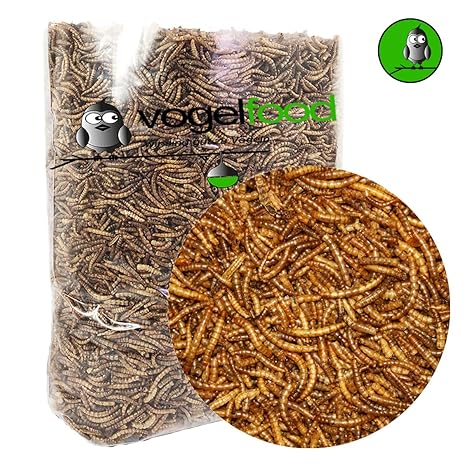 Samore 5 kg Mehlwürmer getrocknet - Vogelfutter Fisch-Futter Nager Vögel Reptilien Igel - Versand mit DHL