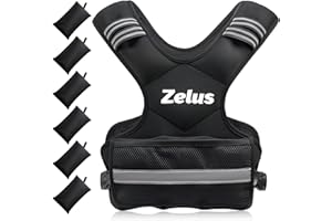 ZELUS Weighted Vest for Men and Women, Adjustable Body Weight Vest Exercise Set for Workouts, 4-10lb/11-20lb/20-32lb with 6 I