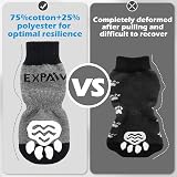 Dog Socks Paws Anti-slip Foot Protector Adjustable Grips Size M Black view 5