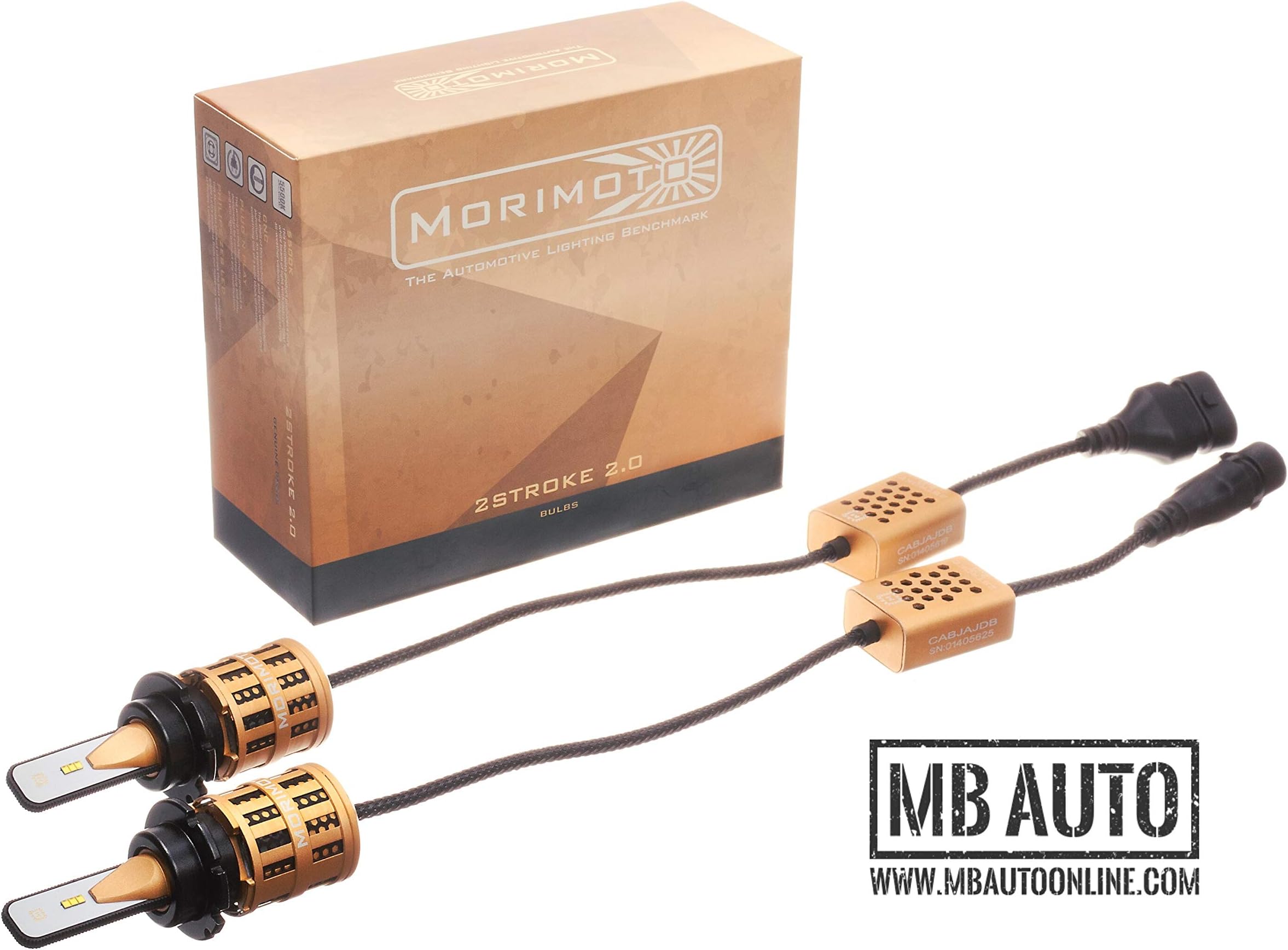 MB Auto Morimoto 2Stroke 2.0 9012 LED 5700K 2440 Lumens per Bulb Head Light Fog Light Bulbs 2PC Pair