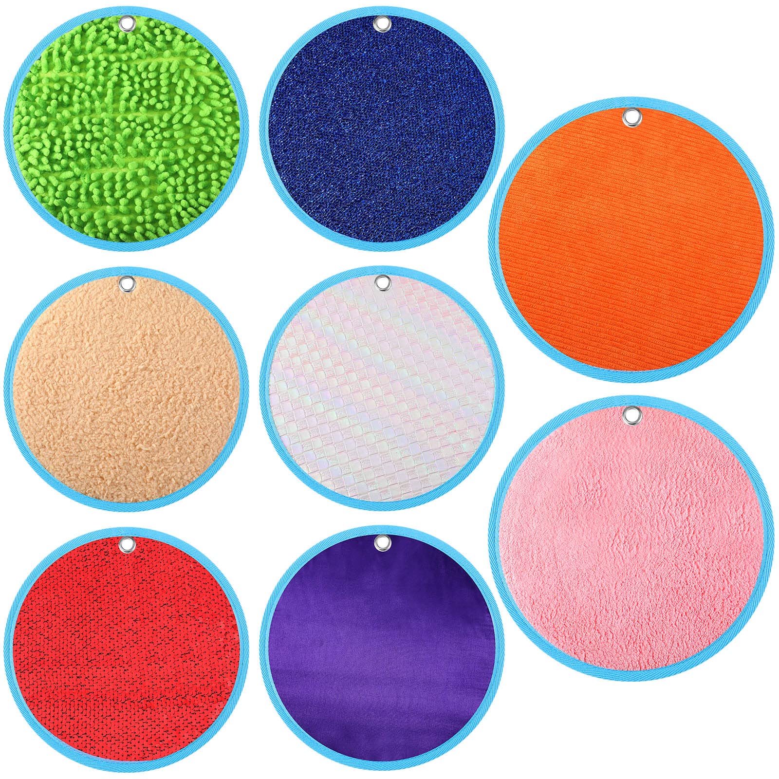 Photo 1 of Boao 8 Set Mini Sensory Mats Assorted Textured Play Mats Sensory Floor Tiles Educational Tactile Toys for Activity(8.7 Inch,Round)LPNPMIO0484387
