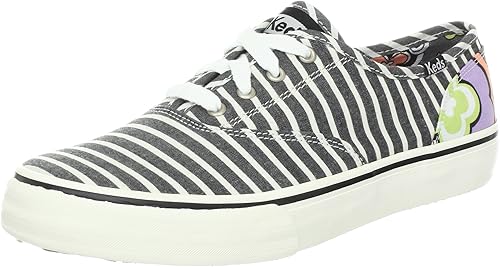 black and white striped keds