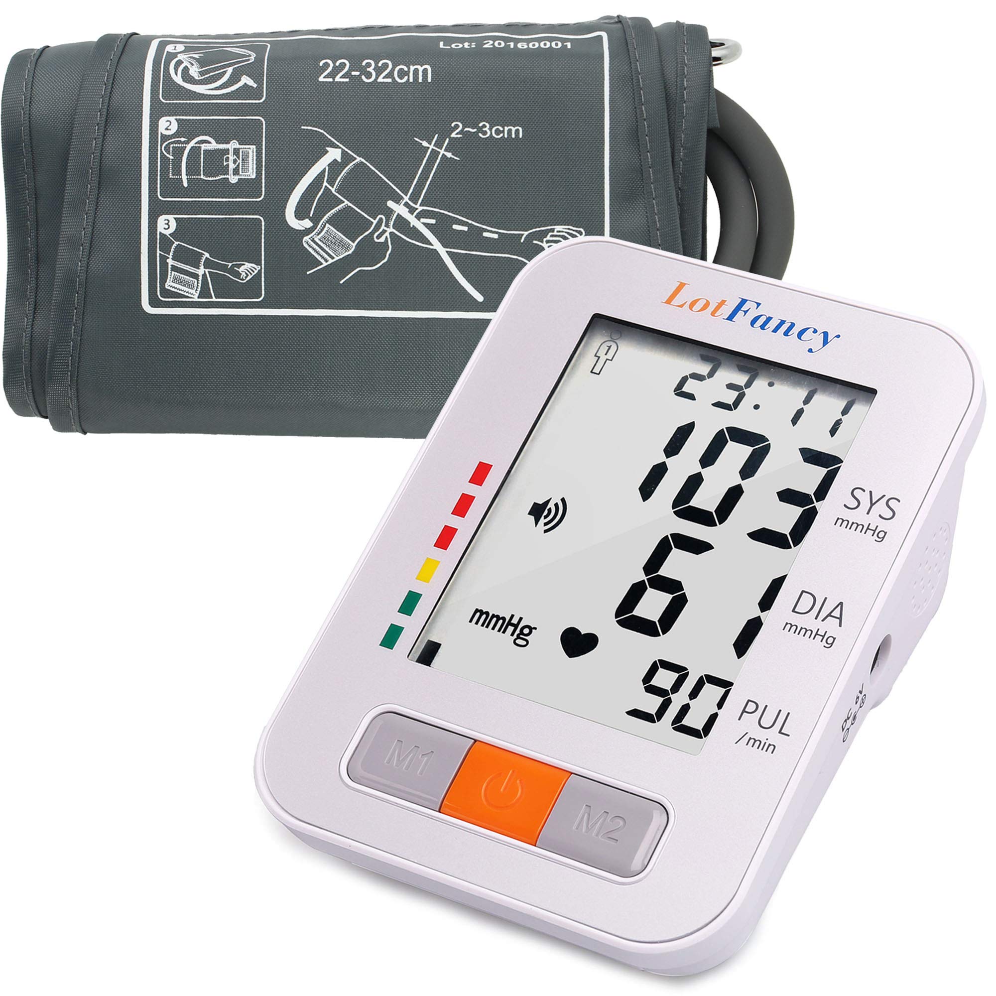 Photo 1 of Blood Pressure Monitor, LotFancy Digital Sphygmomanometer, 180-Readings Upper Arm Medium Cuff (9-13")