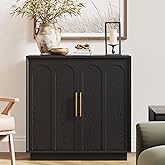 FORTUNETEC Sideboard Buffet Cabinet with Storage, Modern Accent Cabinet with Arched Doors & Shelf, 31.5" Modular Media Consol