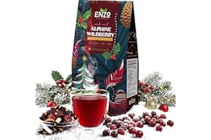 ENZO'S PRIVATE SELECTION ENZO Tea Master Reserve - Alpine Wildberry (4oz) a Cherry Cranberry Secret Recipe | Mountain-Foraged Wild Berry Hibiscus | Loose Leaf Caffeine Free 37 Servings