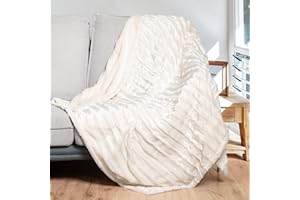 WOOMER Electric Heated Throw Blanket, Soft Faux Fur Fast Heating Blanket, 4 Heating Levels & 4 Hours Auto Off (50"x 60"), Machine Washable, Over-Heat Protection, ETL Certification