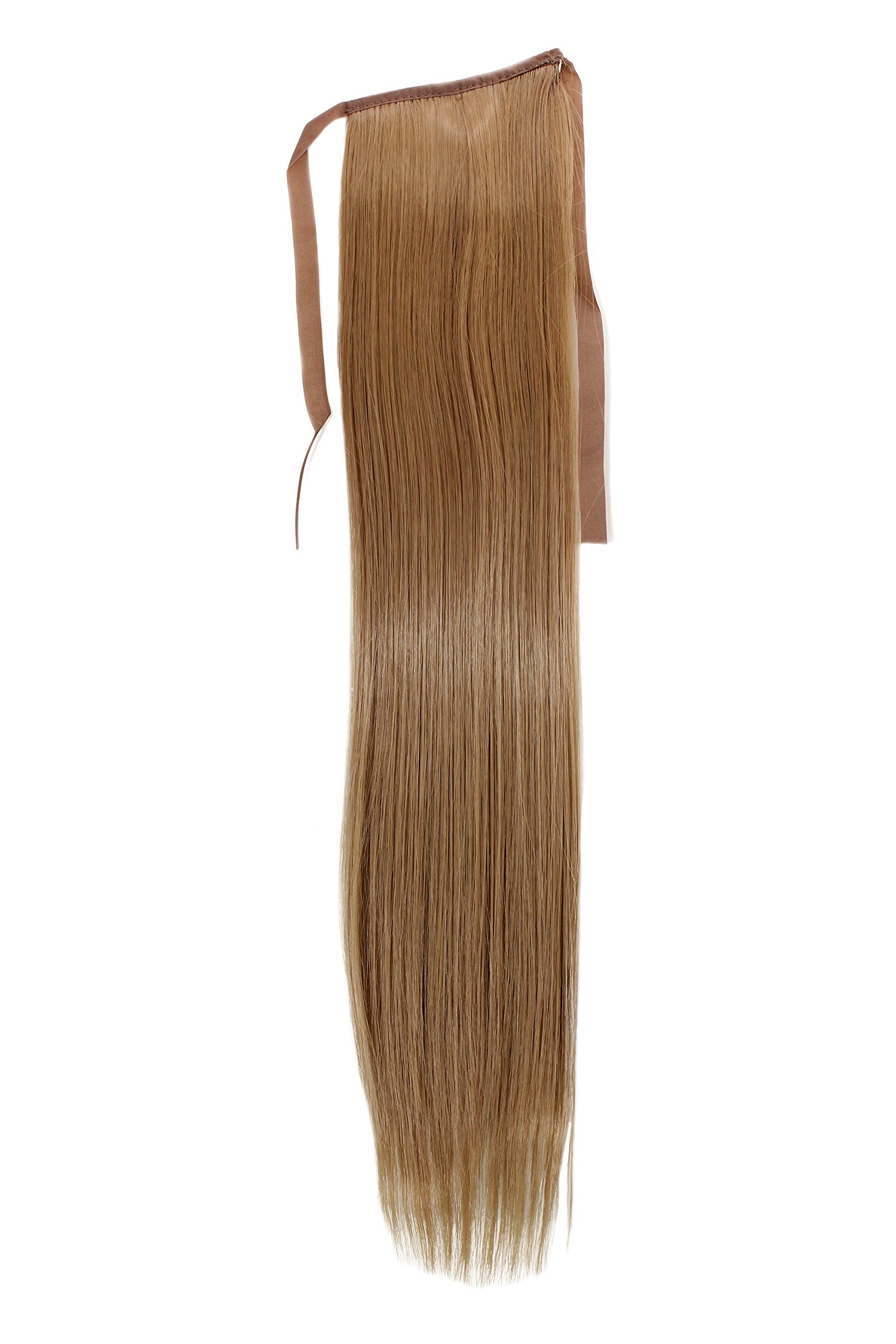 WIG ME UP - YZF-TS18-22 Hairpiece Pontail Pigtail extension slim light straight comb and ribbon medium blond 18inch