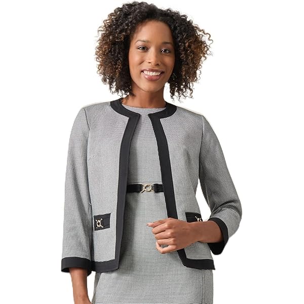 Kasper Women's Tweed ONE Button Wing Lapel W/Fringe, FIRE RED