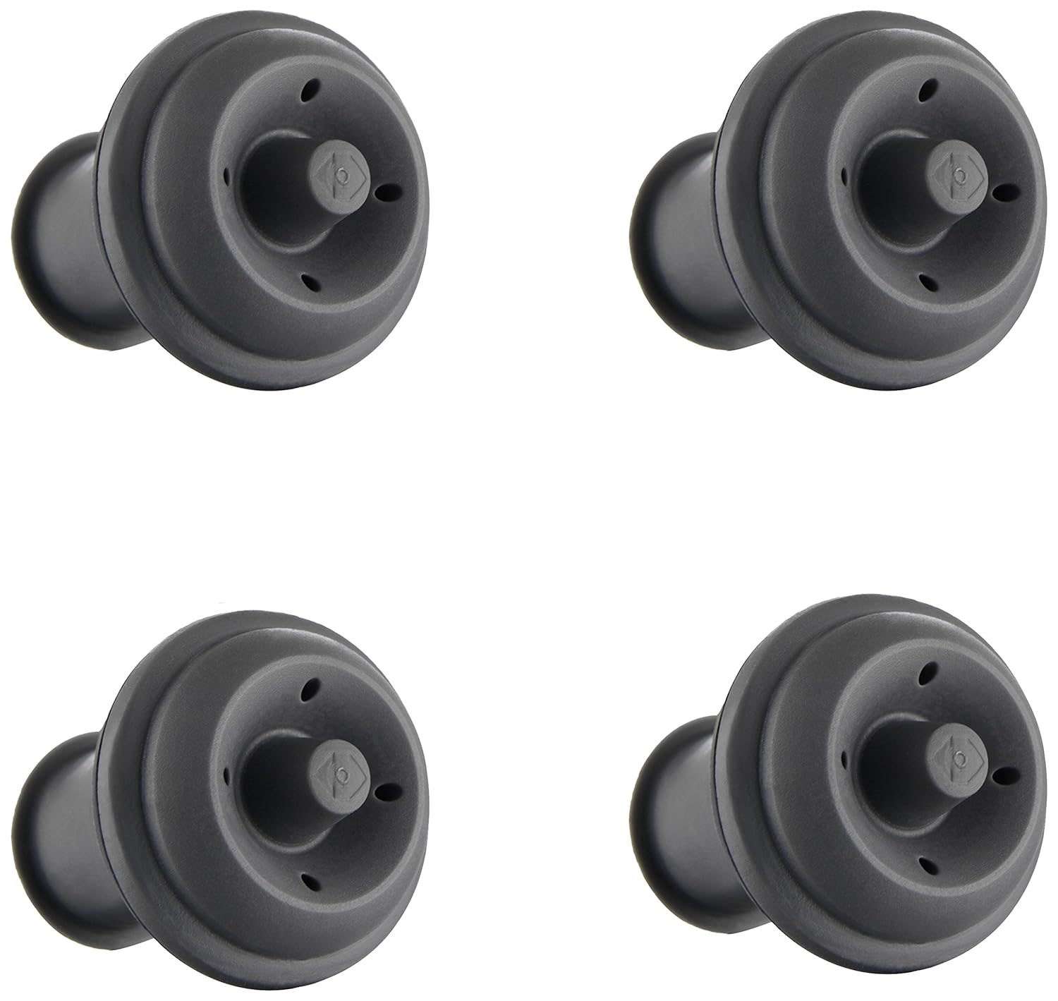 Vacu Vin Wine Saver Pump Vacuum Stoppers Set of 4 Grey, Bottle
