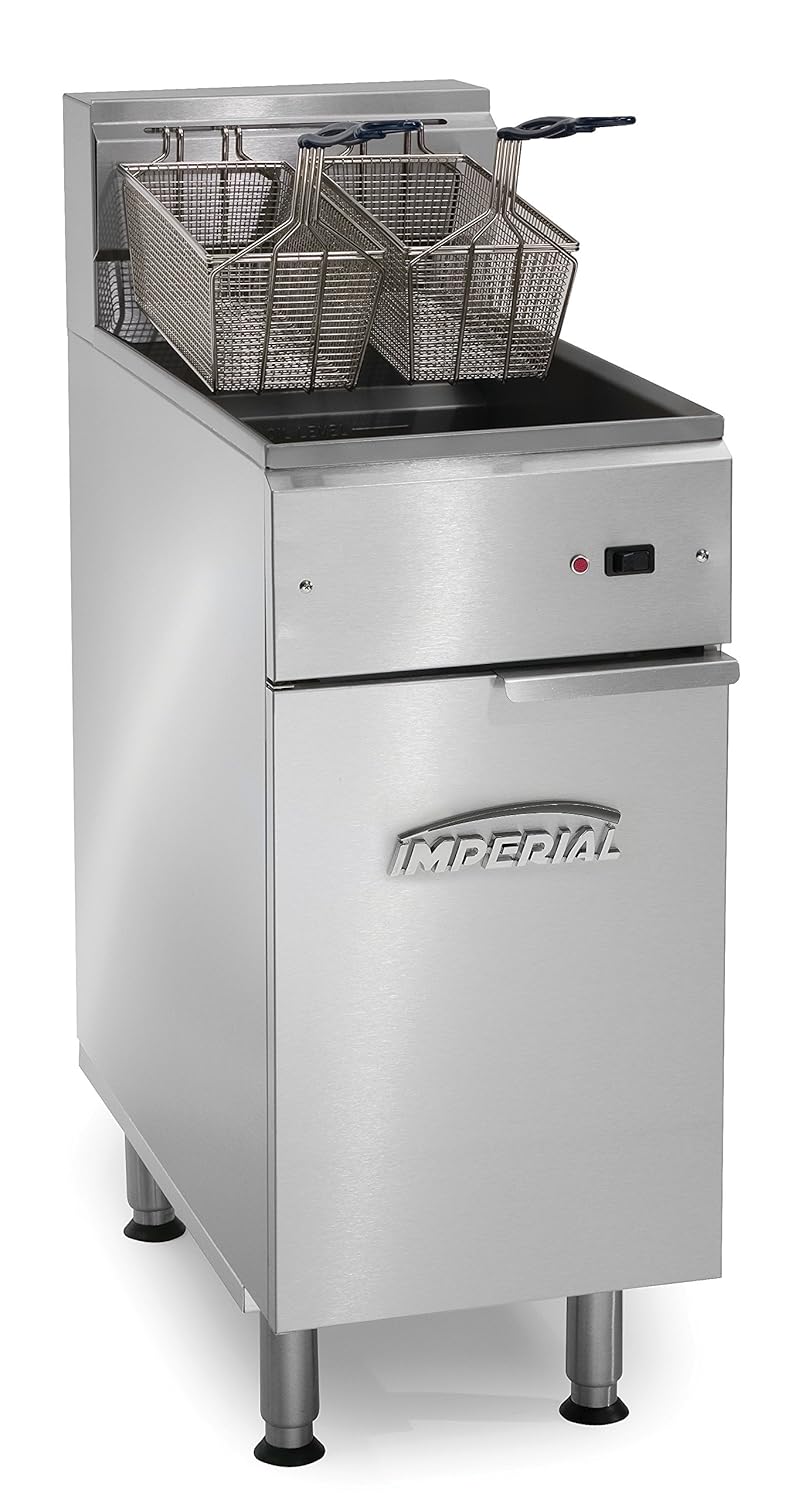 Imperial IFS-40-E Floor Model Electric Fryer with 40 lb Capacity