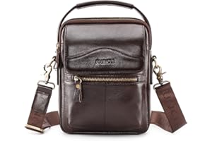 BAIGIO Men's Genuine Leather Shoulder Bag Messenger Briefcase CrossBody Handbag Satchel Travel bag