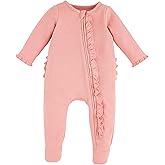 Mud Pie baby-girls Mud Pie Baby Pink Ruffle Sleeper