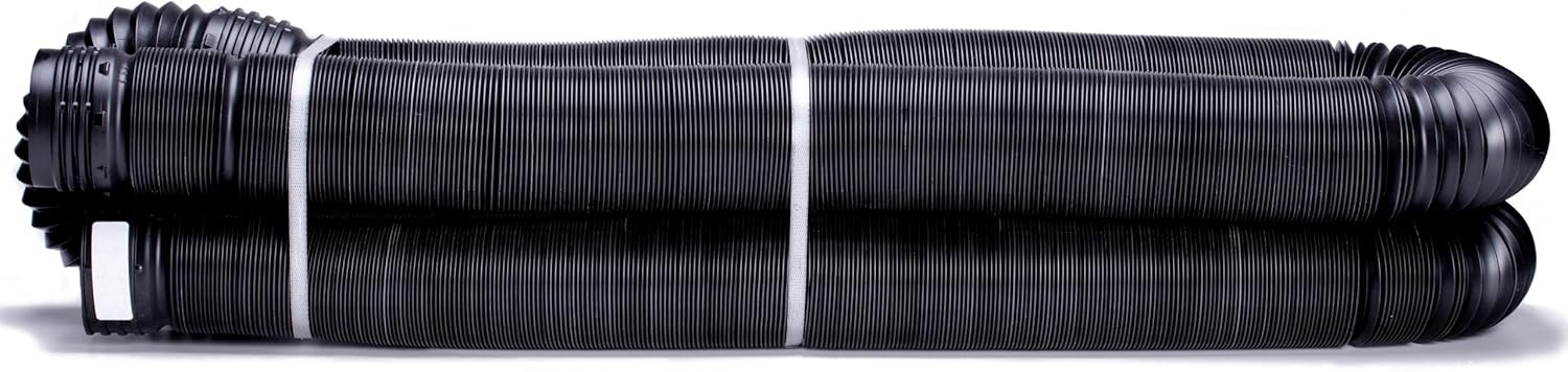 Flex-Drain 51110 Flexible/Expandable Landscaping Drain Pipe, Solid, 4-Inch by 25-Feet: Garden & Outdoor