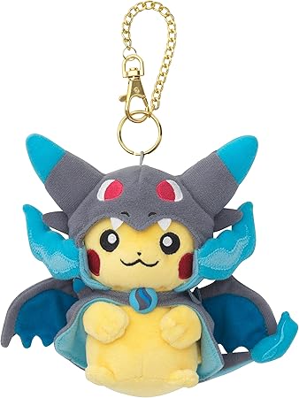 Amazon ポケモンセンターオリジナル マスコット メガリザードンxのポンチョを着たピカチュウ アニメ 萌えグッズ 通販