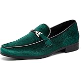 UUBARIS Men's Velvet Loafers Slip-On Comfortable Formal Dress Shoes Wedding Tuxedo Casual Oxfords