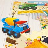 Galt Giant Floor Puzzle Construction Site 30 pieces 60x90cm ages 3-6 view 3