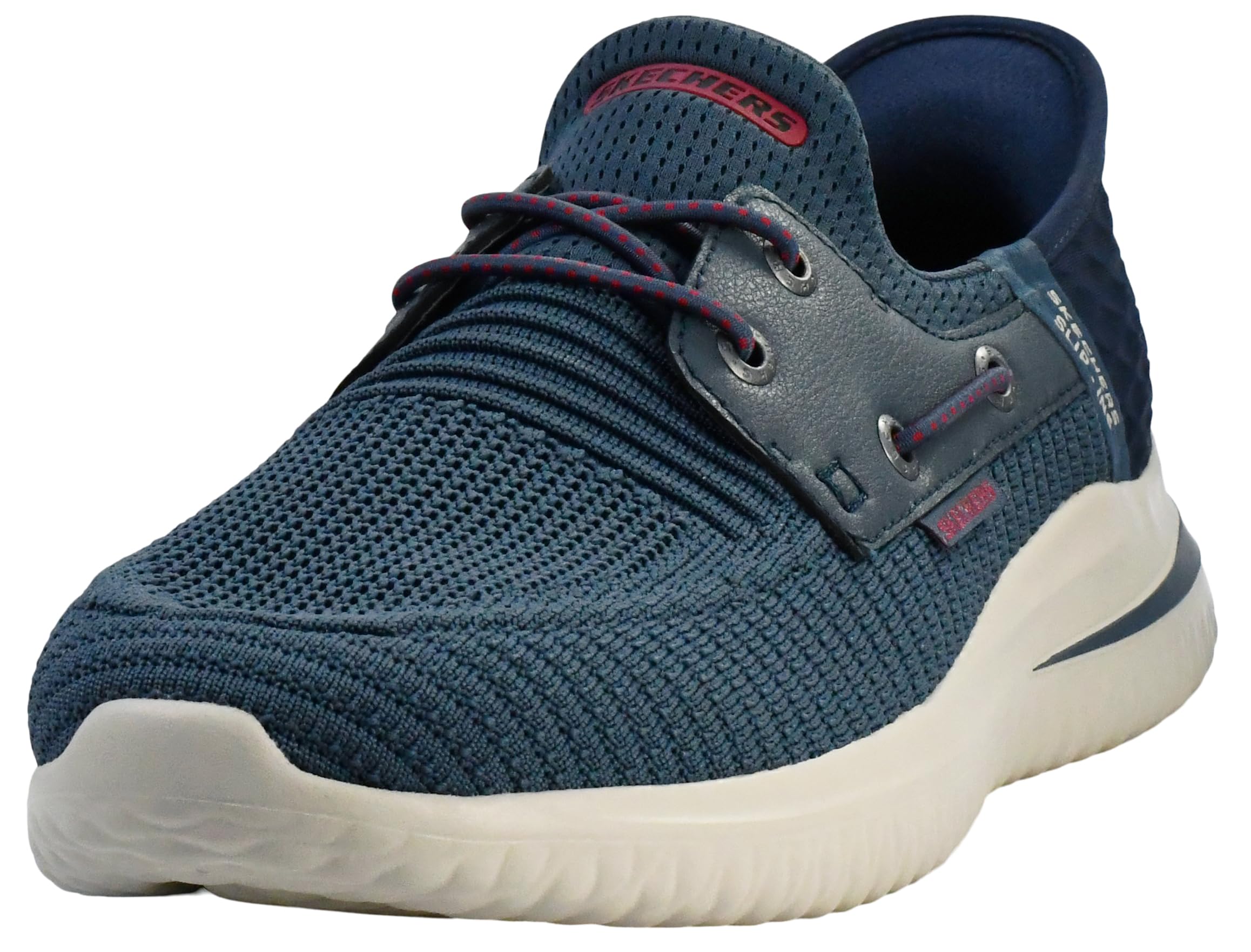 Skechers Men's Delson 3.0-Roth 210606 Low Profile Bungee Lace Slip-Ins, Blue, 11.5 M US Image