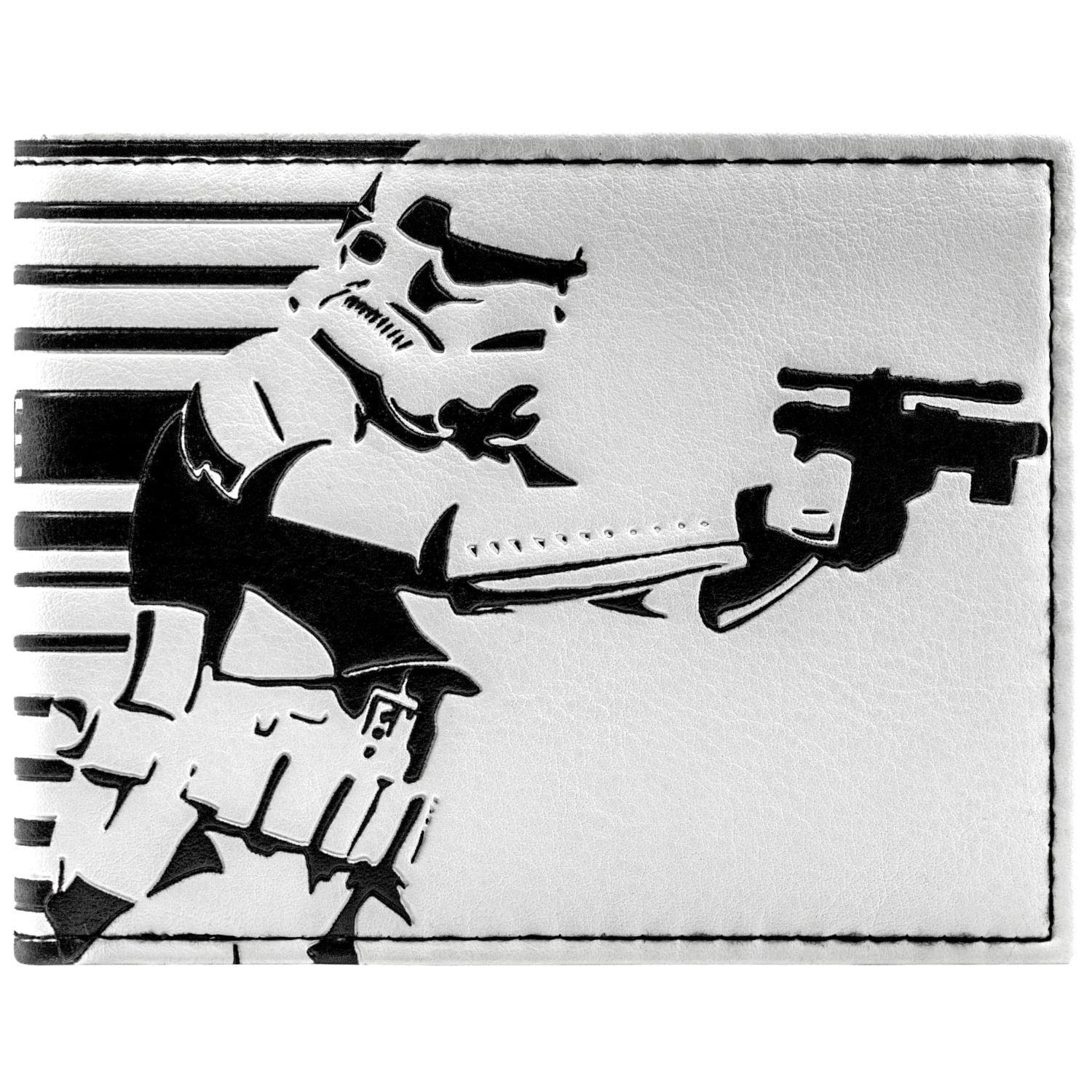 Return of the Jedi Star Wars Galactic Empire Stormtrooper in Action White ID and Card Bi-Fold Wallet, One Size