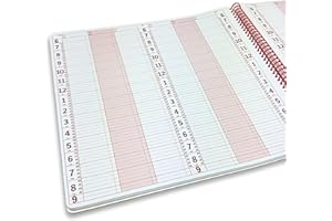 Portage 6 Column Appointment Book - Large 12.75" x 13.5" Daily & Hourly Planner - Spiral Notebook Organizer for Scheduling Appointments