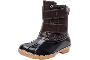 Ahannie Kids Boys Girls Winter Duck Boot, Youth Outdoor Two Tone Fashion Waterproof Rain Boot (Toddler/Little Kid/Big Kid)
