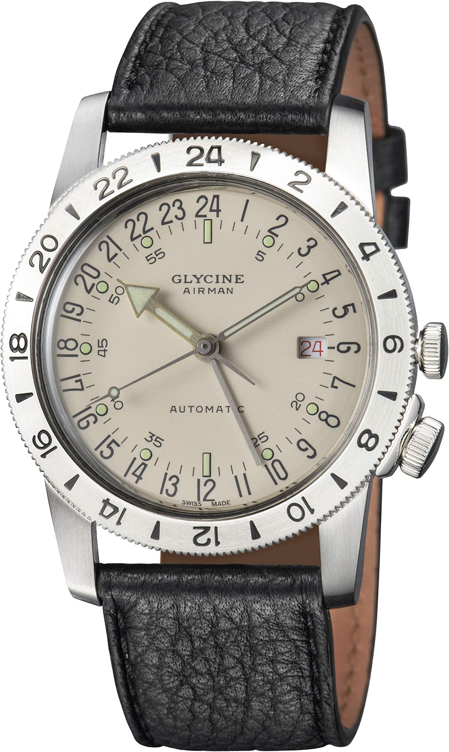 Airman Mens Analogue Automatic Watch with Leather Bracelet GL0164