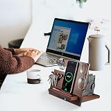 Robomanor Bedside Organiser Wood Docking Station for Men Gift view 5