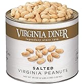 Virginia Diner Natural XL Blister Roasted Virginia Peanuts, Heart Healthy, All Natural, 36 Ounce Tin (2.25 Pound Salted)