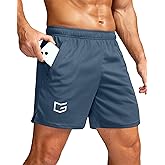 G Gradual Men's 5"/ 7"/ 9" Workout Running Shorts Quick Dry Lightweight Gym Shorts with Zip Pockets