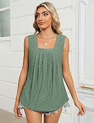 KTILG Eyelet Tops for Women Summer 2025 Trendy
