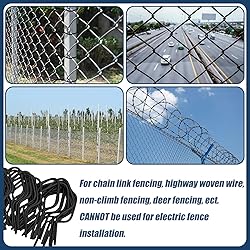 Hicarer 200 Pcs T Post Clips Metal Wire Fence Clips