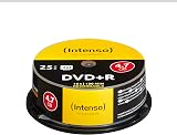 Intenso DVD+R 16x 25 Pack Cakebox Recordable Media Discs