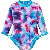 UMELOK Baby Girl Swimsuit Infant Rashguard Swimwear One Piece UPF 50+ Sun Protection Rash Guard Bathing Suit