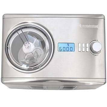 Digitale Edelstahl Eismaschine und Joghurt Bereiter mit Kompressor Gino Gelati IC-250W Helado
