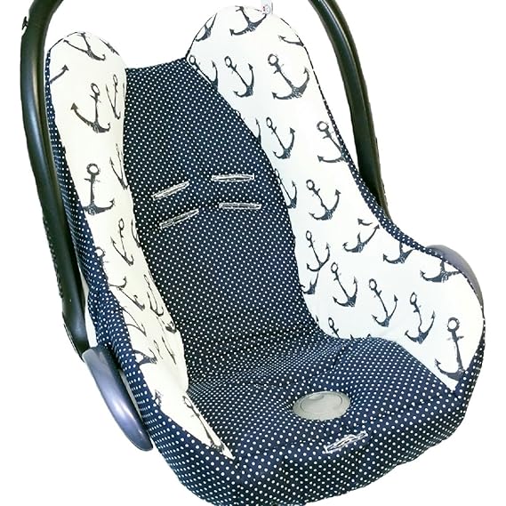 Atelier MiaMia - MaxiCosi Babyschalenbezug, Ersatzbezug, Sommerbezug Anker maritim