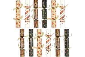 JOYIN 12 Pack Thanksgiving Party Table Favor No Snap No Popping with Party Hat, Joke & Gift Inside, Thanksgiving Holiday Traditions, Random gifts with Autumn Leaves, Pumpkin, Lettering Designs