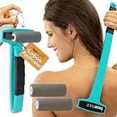 bearback Long Handle Lotion Applicator for Back, Legs &amp; Feet, Women/Men | Back Lotion Applicator, Long Handle Foldable Design, Ergonomic Curved Handle, 17 Inches, Soft Foam Roller (Teal)