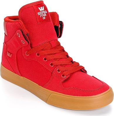 Amazon スープラ Supra Vaider Red Skate Shoes ベイダー スニーカー 赤 26 5cm Us8 5 並行輸入品 Supra スープラ スケートボード