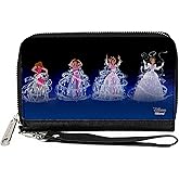 Buckle-Down Women's PU Zip Around Wallet Rectangle-Cinderella, 7.5"x4.5"